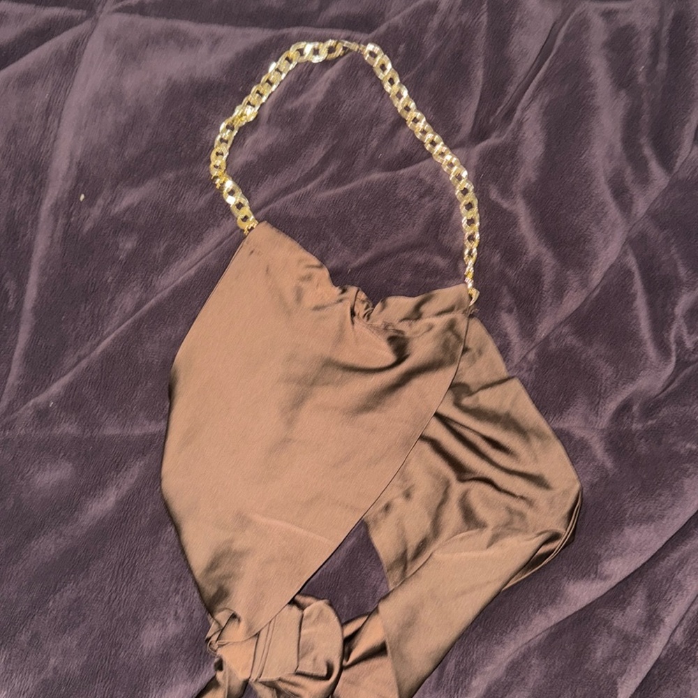 Pretty satin chain top